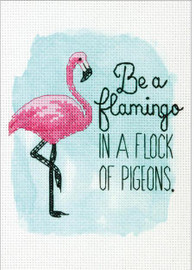 Be a Flamingo Cross Stitch Kit by Dimensions