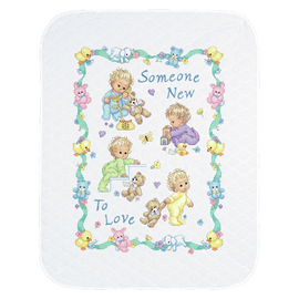 Stamped Cross Stitch: Quilt: Someone New Baby By Dimensions