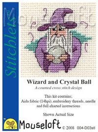 Wizard and Crystal Ball Cross Stitch Kit by Mouse Loft