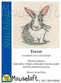 Trevor The Rabbit Cross Stitch Kit by Mouse Loft