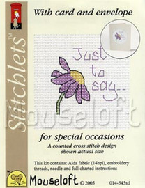 Just To Say Cross Stitch Kit by Mouse Loft