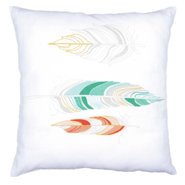 Embroidery Kit: Cushion: Feathers By Vervaco