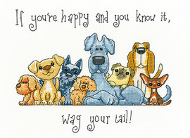 'Wag your Tail' Cross Stitch Kit By Heritage
