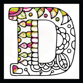 Zenbroidery - Letter D EMBROIDERY KIT By Design Works