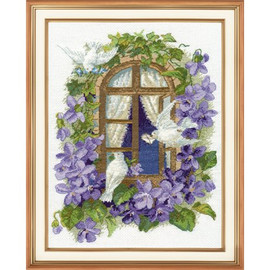 Love Sparrows Cross Stitch Kit by Oven