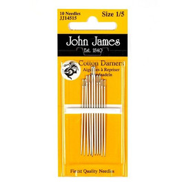 Cotton Darner Needles size 1-5 pack of 10 needles