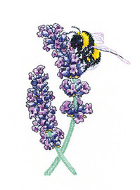 Lavender Bee Cross Stitch Kit By Heritage Crafts