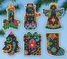 Christmas Fantasy Ornaments Cross Stitch Kit By Design Works