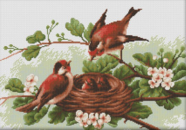 Chick in Nest Cross Stitch Kit by Luca S