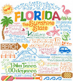 Let's Visit Floriday Cross Stitch Chart by Ursula Michael