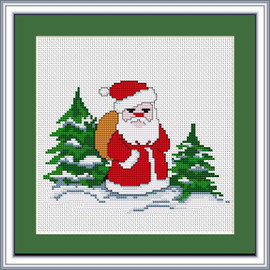 Santa Claus Mini Cross Stitch Kit by Luca S