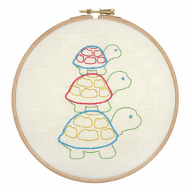 Embroidery Hoop Kit: Turtle Family By Anchor