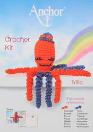 Crochet Kit: Octopus: Milo: Orange/Blue By Anchor