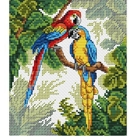 Parrots Cross Stitch Kit by MP Studia