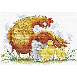 Under Mothers Wings Cross Stitch Kit by MP Studia