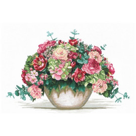 Bouquet With Hydrangea Cross Stitch Kit By Andriana