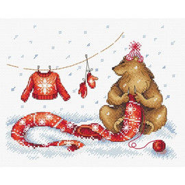 Time to wrap up warm cross stitch Kit by MP studia