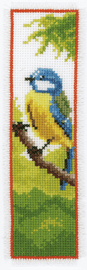 Counted Cross Stitch Kit: Bookmark: Blue Tit By Vervaco