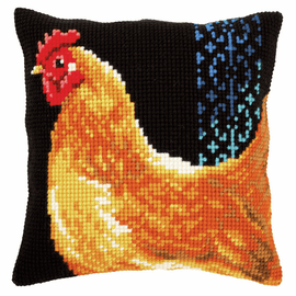 Cross Stitch Kit: Cushion: Chicken by Vervaco