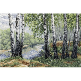 In the Birch Shadow Cross Stitch Kit by Mp Studia