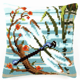 Cross Stitch Kit: Cushion: Dragonfly by Vervaco