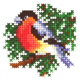 Christmas Toys: Bullfinch Cross Stitch Kit by Andriana