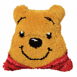 Latch Hook Kit: Shaped Cushion: Disney: Winnie The Pooh By Vervaco