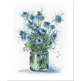 Nigella Bouquet Cross Stitch Kit by Oven