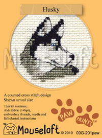 Husky Cross Stitch Kit by Mouseloft