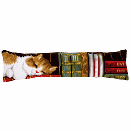 Cross Stitch Kit: Draught Excluder: Cat Sleeping By Vervaco