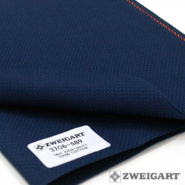 Navy Blue - Zweigart 14 count Stern Aida Navy Blue 48cm x 50cm