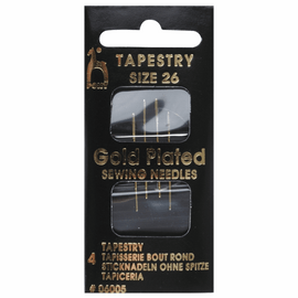 Pony Gold plated Size 26 Needles Pack of 4
