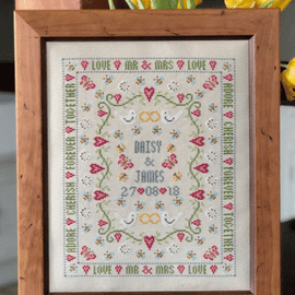 Bee Wedding Sampler Cross Stitch By Historical Sampler Company