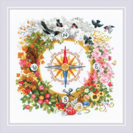 Compass Counted Cross Stitch Kit By Riolis