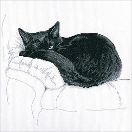 Among Black Cats Cross Stitch Kit by RTO