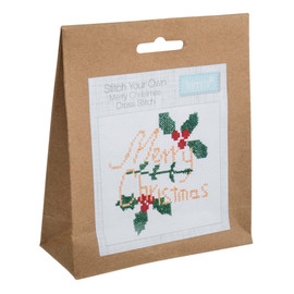 Mini Counted Cross Stitch Kit: Merry Christmas by Trimit