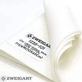 White - Zweigart 27 count Linda Evenweave White 85 x 48cm