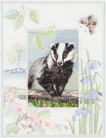 Wildlife – Badger Cross Stitch Kit by Bothy Threads