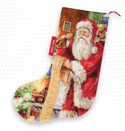 Santa's List Christmas Stocking Making Kit Cross Stitch kit By Luca-s