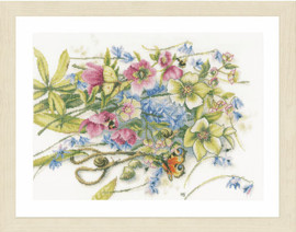 Meeting around Helleborus Cross Stitch Kit by Lanarte