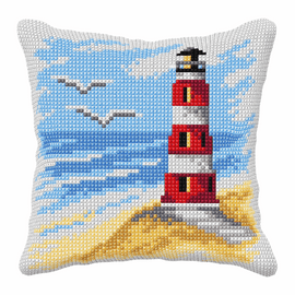 Lighthouse Cross Stitch  Large Cushion Kit