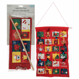 Red Make Your Own Advent Calendar Kit by Trimits