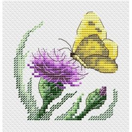 Butterfly And Burdock Cross Stitch Kit By MP Studia