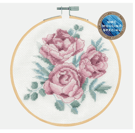 Peonies Cross Stitch Kit by DMC