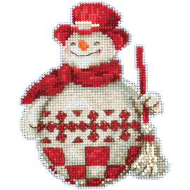 Nordic Snowman Cross Stitch and Beading Kit by Mill Hill