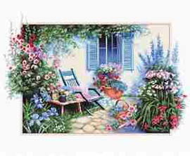 lower Garden Counted Cross Stitch Kit by Luca S