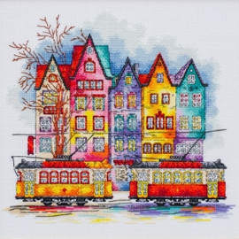 Colours of the Old City Counted Cross Stitch Kit By VDV