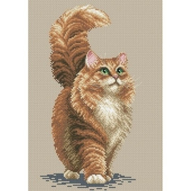 Cat Counted Cross Stitch Kit By VDV