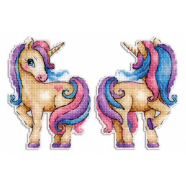 Magic Unicorn Cross Stitch Kit On Plastic Canvas By MP Studia