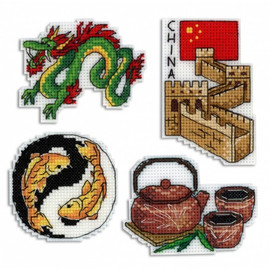China Magnets Cross Stitch Kit By MP Studia